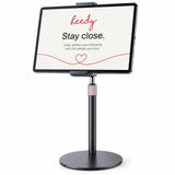 Heedy adjustable tabletop tablet stand holding a tablet in landscape mode