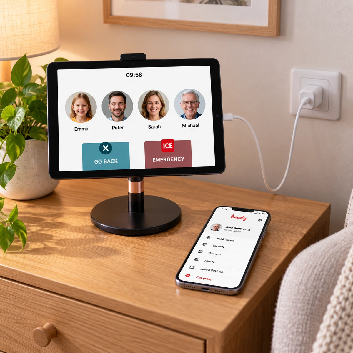 Tablet in a comfortable everyday position