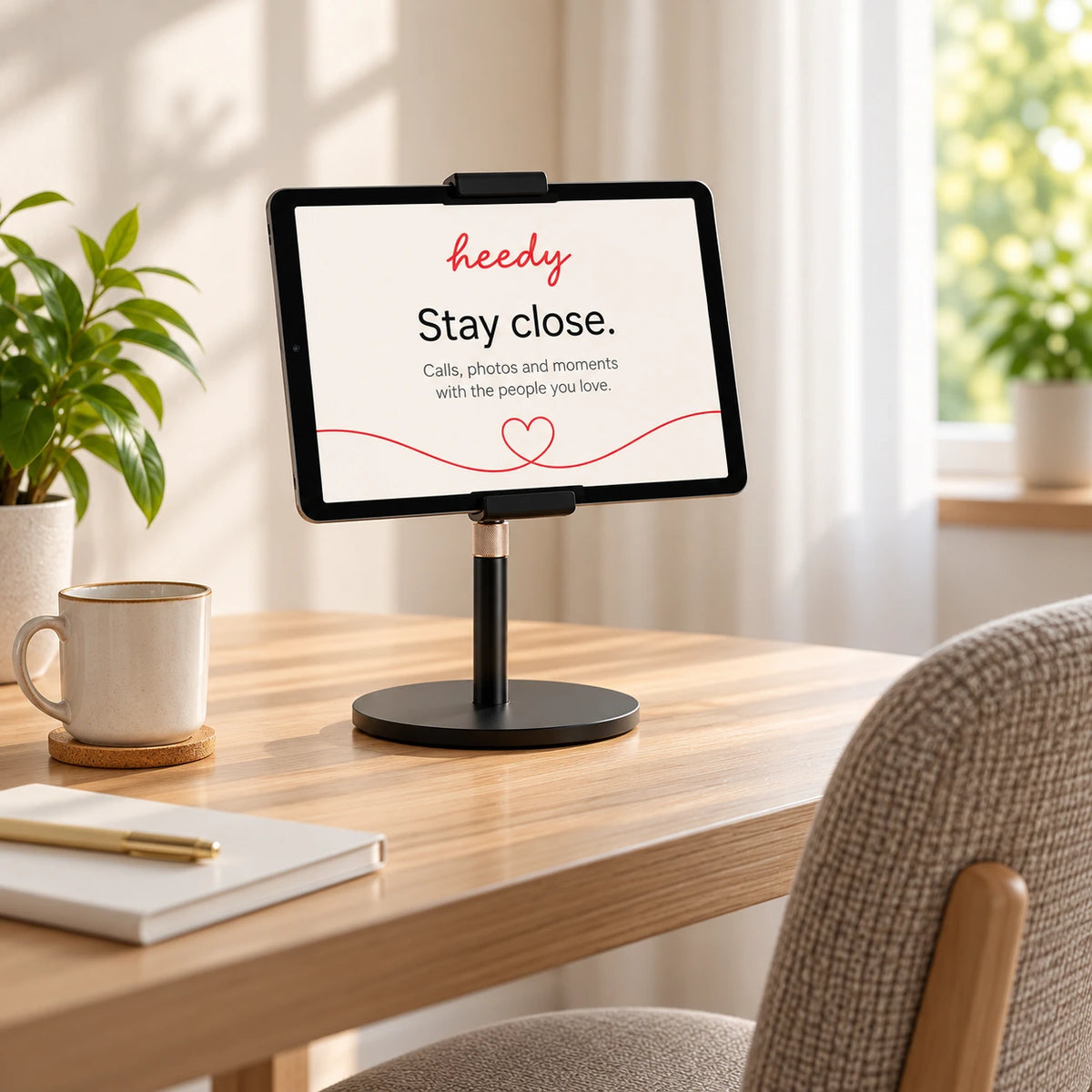 Desktop stand on a table