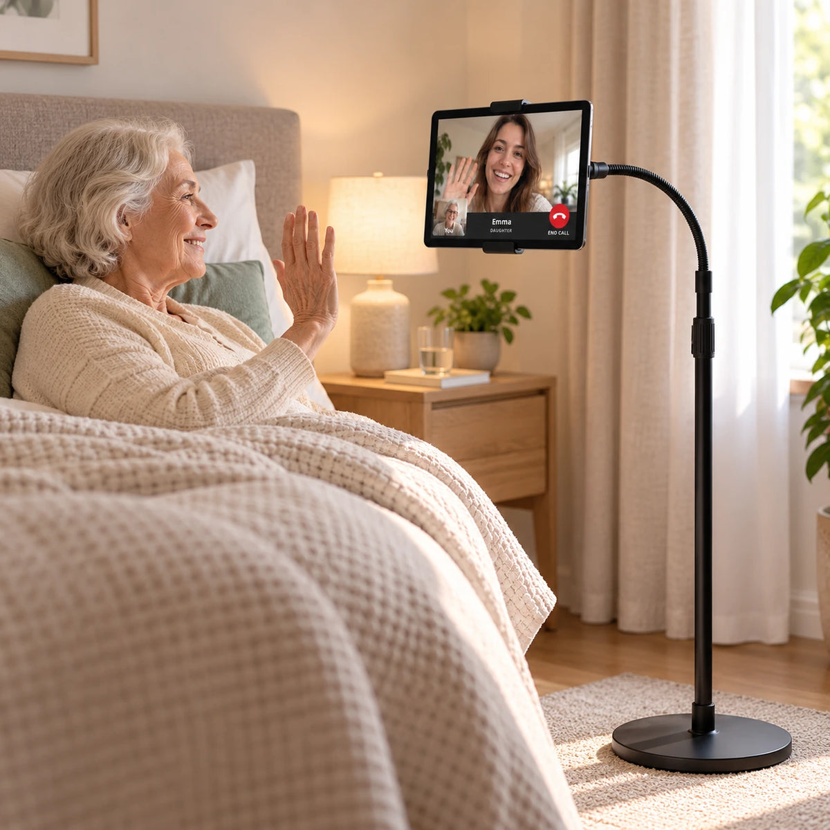 Tablet on a floor stand